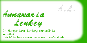 annamaria lenkey business card